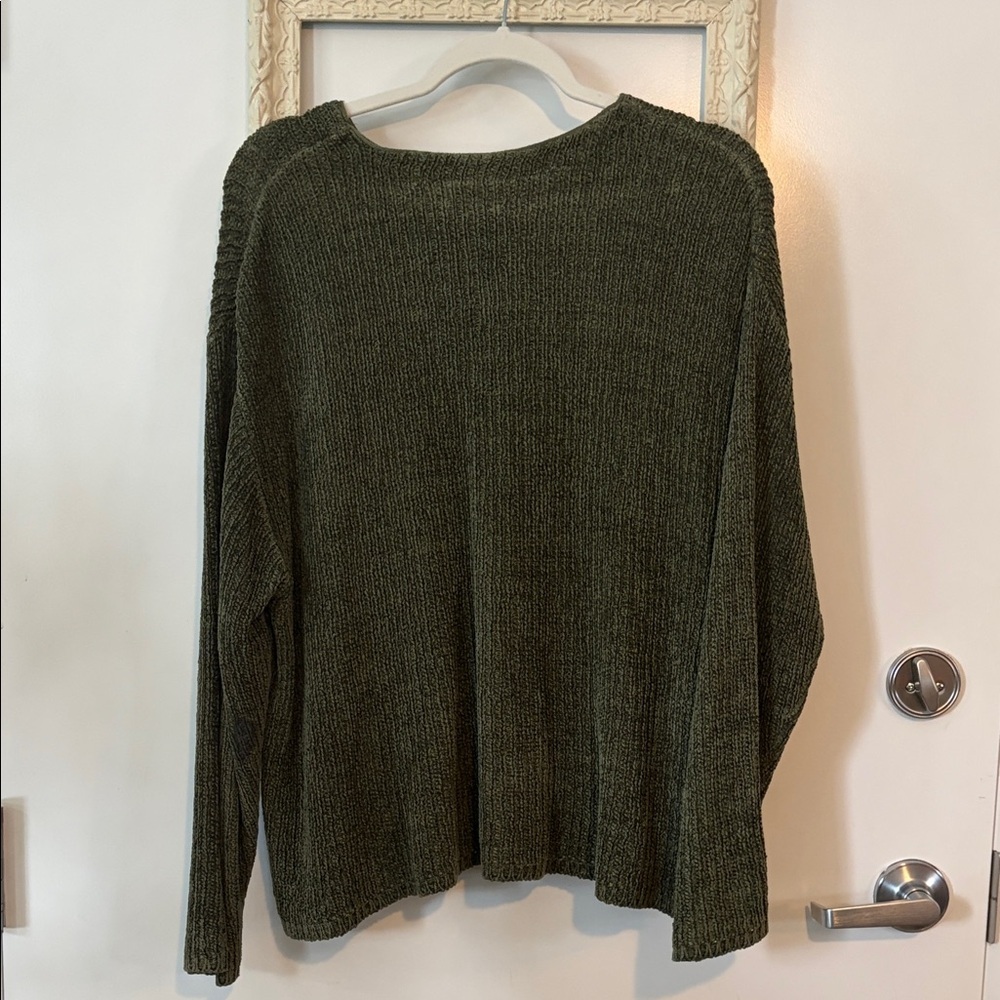 RELAIS | Olive Green Women's Knit Sweater - Picture 9 of 11